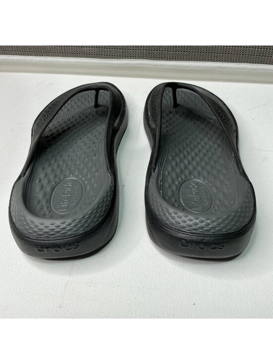 Crocs LiteRide Black & Gray Flip Flops M11 Lightweight Sandals For Men main image 6